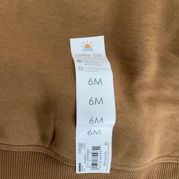 NWT!! Pumpkin Lightweight Sweatshirt Orange/Brown 6 Month Old - Picture 4 of 6